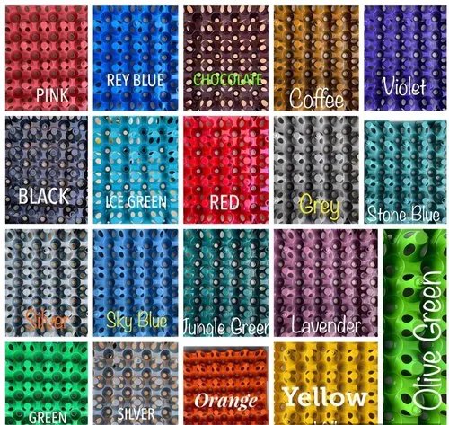 HDPE plastic egg trays available in red, blue, green, violet, white, pink, sky blue, and brown